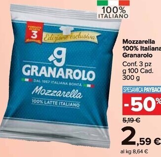 Carrefour Market Granarolo mozzarella offerta