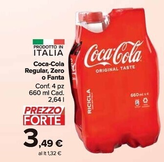 Carrefour Market Coca cola regular, zero o fanta offerta