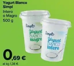 Carrefour Market Simpl yogurt bianco offerta