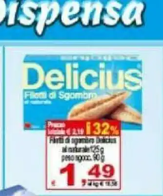 CTS Supermercati Delicius - Filetti Di Sgombro Al Naturale offerta