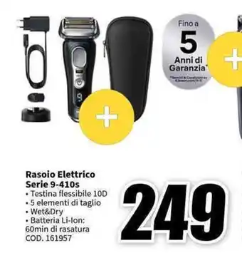MediaWorld Braun Rasoio Elettrico Serie 9-410s offerta