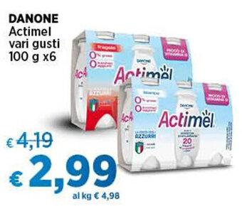 Coop DANONE Actimel vari gusti 100 g x6 offerta