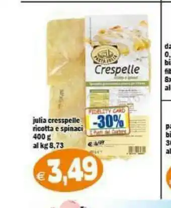 Gros Crespelle Julia Ricotta E Spinaci offerta