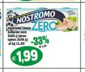 Gros Nostromo Tonno Al Naturale Zero Senza Grassi 195 G(ml) offerta