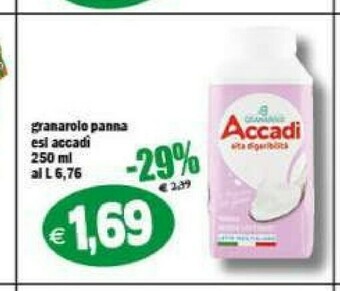 Gros Granarolo Panna Accadì 250 G(ml) offerta