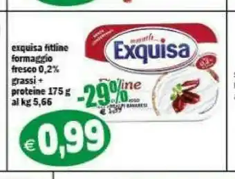 Gros Exquisa Fitline Formaggio Fresco 0,2% Grassi + Proteine 175 G offerta