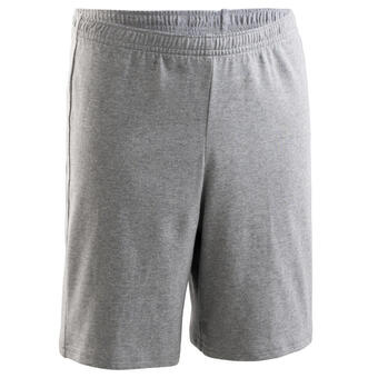 Decathlon Pantaloncini bambino ginnastica 100 cotone 100% grigi offerta