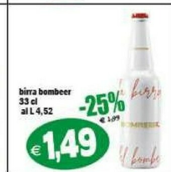 Gros Bombeer Birra offerta