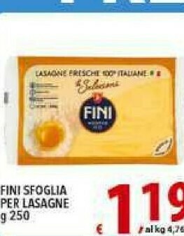 Gros Fini Sfoglia Per Lasagne offerta