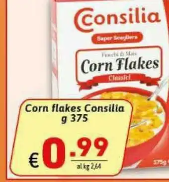 Ipercarni Consilia Corn Flakes Classici Fiocchi Di Mais 375 G(ml) offerta