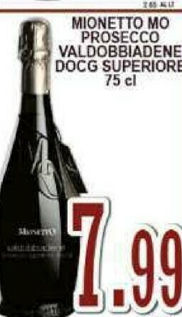 Gros Mionetto Valdobbiadene Prosecco Superiore Extra Dry 750 G(ml) offerta