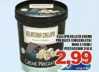 Gros Gelateria callipo Creme Pregiate Cioccolato/ Noci E Fichi/ Pistacchio 310 G offerta