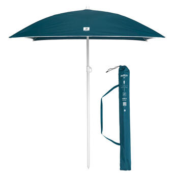 Decathlon Ombrellone spiaggia paruv 125 quadrato upf50+ ecodesign 1,5 posti blu offerta