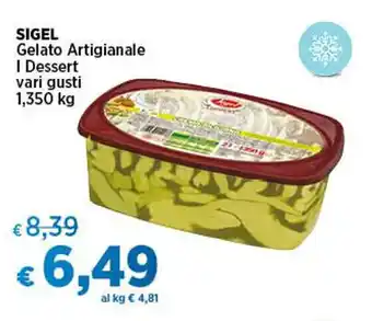 Coop SIGEL Gelato Artigianale I Dessert vari gusti 1.350 kg offerta