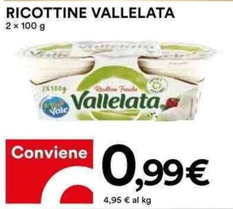 Coop RICOTTINE VALLELATA 2 x 100 g offerta