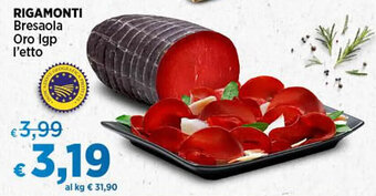 Coop RIGAMONTI Bresaola Oro Igp l'etto offerta