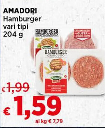 Coop AMADORI Hamburger vari tipi 204 g offerta