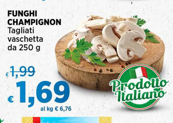 Coop FUNGHI CHAMPIGNON Tagliati vaschetta da 250 g offerta