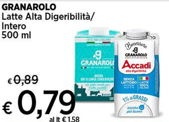 Coop GRANAROLO Latte Alta Digeribilità/ Intero 500 ml; offerta