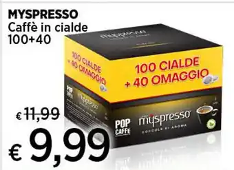 Coop MYSPRESSO Caffè in cialde 100+40 offerta