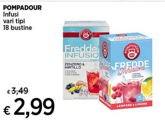 Coop POMPADOUR Infusi vari tipi 18 bustine offerta