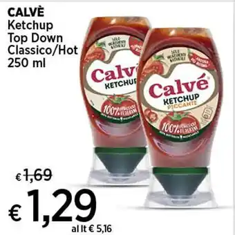 Coop CALVE Ketchup Top Down Classico/Hot 250 ml offerta