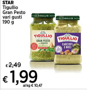 Coop STAR Tigullio Gran Pesto vari gusti 190 g offerta