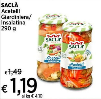 Coop SACLA Acetelli Giardiniera/ Insalatina 290 g offerta