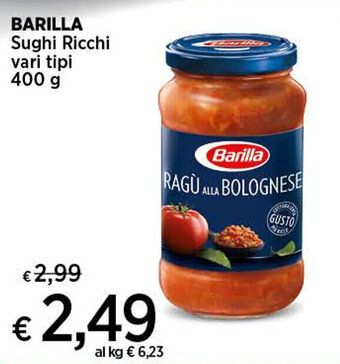 Coop BARILLA Sughi Ricchi vari tipi 400 g offerta