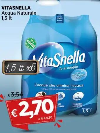Coop VITASNELLA Acqua Naturale 1,5 lt offerta