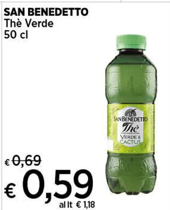 Coop SAN BENEDETTO Thè Verde 50 cl offerta