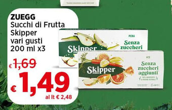 Coop ZUEGG Succhi di Frutta Skipper vari gusti 200 ml x3 offerta