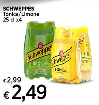 Coop SCHWEPPES Tonica/Limone 25 cl x4 offerta