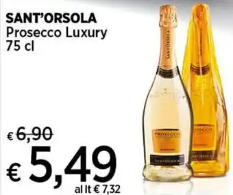 Coop SANT'ORSOLA Prosecco Luxury 75 cl offerta