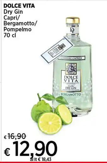 Coop DOLCE VITA DRY GIN Capri/Bergamotto/Pompelmo 70 cl offerta