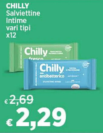Coop CHILLY Salviettine Intime vari tipi x12 offerta