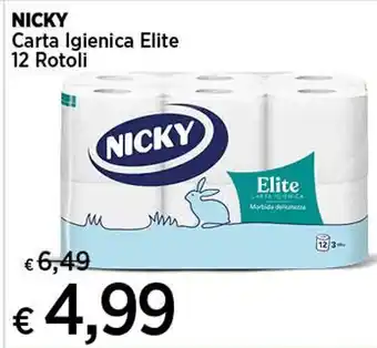 Coop NICKY Carta Igienica Elite 12 Rotoli offerta
