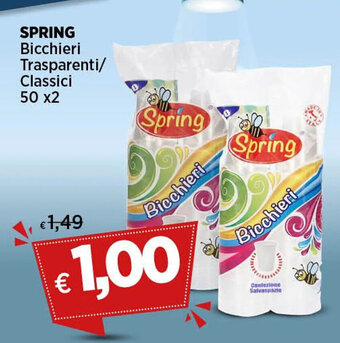 Coop SPRING Bicchieri Trasparenti/ Classici 50 x2 offerta