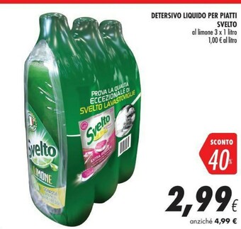 Coop Svelto Detersivo Liquido Per Piatti offerta