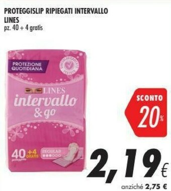 Coop Lines Proteggislip Ripiegati Intervallo offerta