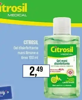 Caddy's Citrosil Gel Disinfettante Mani Limone E Timo offerta