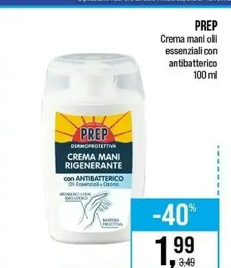 Prep Crema Mani Oili Essenziali Con Antibatterico