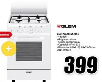 MediaWorld Glem cucina am55mx3 offerta