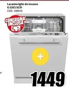 MediaWorld Miele lavastoviglie da incasso g 5353 scvi offerta