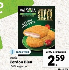 Lidl Valsoia cordon bleu offerta