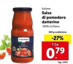 Lidl Italiamo salsa di pomodoro datterino offerta