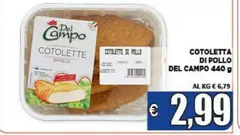Vivo Supermercati Del campo Cotolette di pollo offerta
