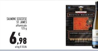 Conad SALMONE SCOZZESE ST. JAMES affumicato 125 g offerta