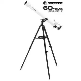 Telescopio bresser classic 60/900 az - con accessori - blanco