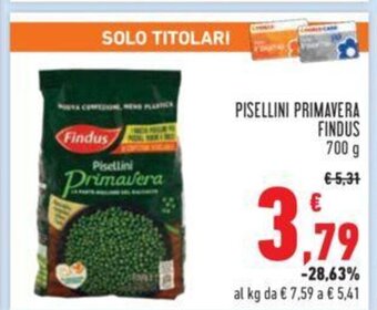 Conad PISELLINI PRIMAVERA FINDUS 700 g offerta